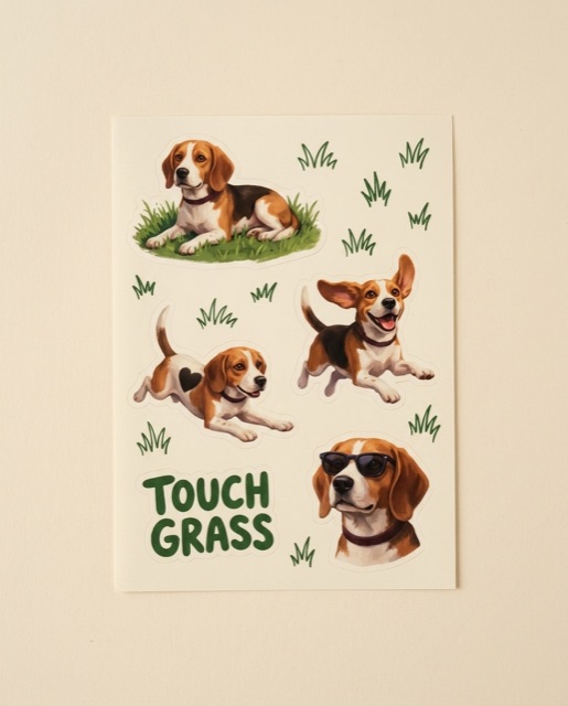 The sticker set. Several of me.